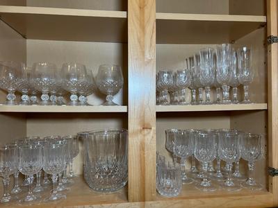 Lot 96. Large Glassware Set w/ Ice Bucket