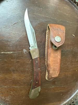 Knife with leather case