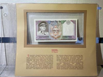 Nepal 10 Rupees Banknote/Currency in Uncirculated Condition by Fleetwood as Pictured.