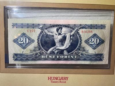 Hungary 20 Forint Banknote/Currency in Uncirculated Condition by Fleetwood as Pictured.