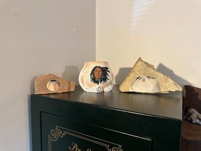 SIGNED PAINTED ROCK BY DIANE HUNGERFORD