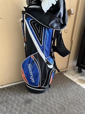 SLAZENGER GOLF CLUBS AND BAG