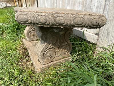 3 PIECE CONCRETE BENCH