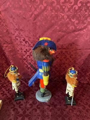 THE OUT OF TOWNER NUTCRACKER AND HIS TWO LITTLE SIDE KICKS, WITH A GINGERBREAD MAN COOKIE CUTTER