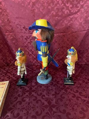 THE OUT OF TOWNER NUTCRACKER AND HIS TWO LITTLE SIDE KICKS, WITH A GINGERBREAD MAN COOKIE CUTTER
