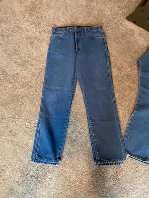 3 PAIR OF BROKEN IN WANGLER JEANS 34X32