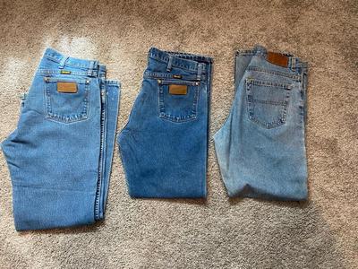 WRANGLERS AND FADED GLORY JEANS 34x32