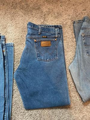 WRANGLERS AND FADED GLORY JEANS 34x32