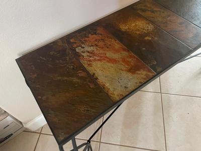 Lot 249. Slate Top Console Table