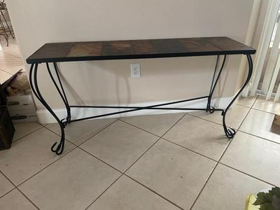 Lot 249. Slate Top Console Table