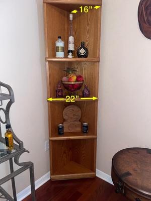 Lot 251. Oak Corner Shelf