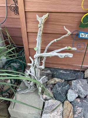 SHEPHERDS HOOK AND STAKED YARD ART