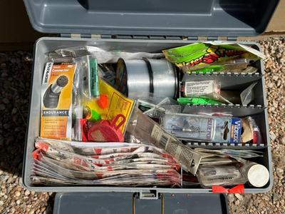 LARGE AMOUNT OF TACKLE WITH BOX