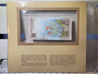 Sri Lanka 20 Rupee 1979 Banknote/Currency in Uncirculated Condition by Fleetwood as Pictured.