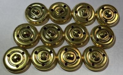 12 Naval Anchor Crest Metal Buttons for Blazers, Suits, Sport Coat, Uniform, Jackets, Etc 7/8" Diameter in New Never Used Condition.