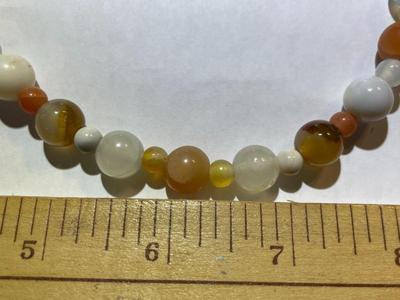 Vintage Fashion Glass Necklace 34" in Good Preowned Condition as Pictured.
