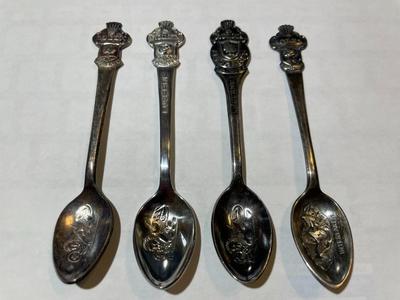 4-Vintage Rolex Silver Plated Collectible Baby Spoons in Good Preowned Condition.