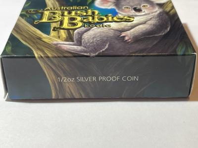 Australian Bush Babies KOALA 2011 Proof Colorized 1/2 Ounce .999 Fine Silver Coin Limited to 10,000 as Pictured.