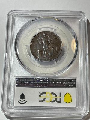 PCGS CERTIFIED 1918-R MS64/BROWN 5 Centesimi - Victor Emmanuel III without Dot after "D" Variety as Pictured.