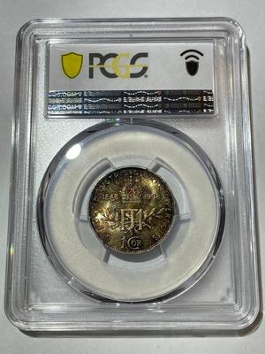 PCGS CERTIFIED AUSTRIA 1908 MS64 CORONA KM-2808 60TH ANNIVERSARY GORGEOUS TONED SILVER COIN.