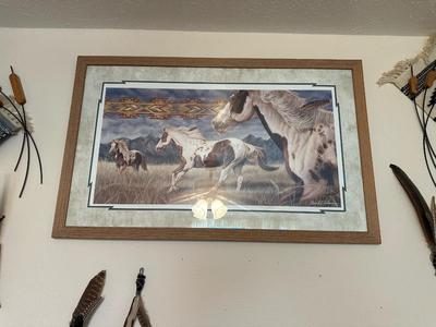 DAVID C BEHRENS "WIND WEAVER" AND NATIVE AMERICAN INSPIRED WALL DECOR