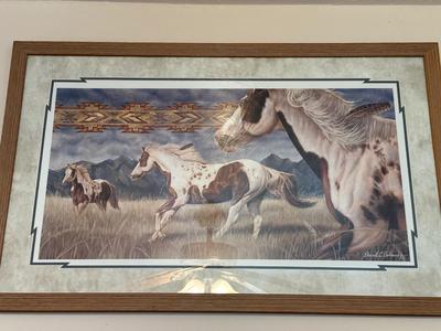 DAVID C BEHRENS "WIND WEAVER" AND NATIVE AMERICAN INSPIRED WALL DECOR
