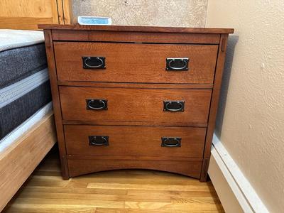 WALTER OF WABASH 3 DRAWER NIGHT STAND W/ALARM CLOCK