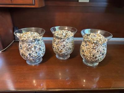 3 HAND BLOWN IN POLAND VASES