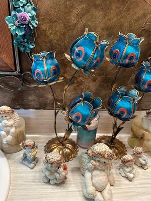 METAL ROSE BUD CANDLE SCONCE, VINTAGE DREAMSICLES AND MORE