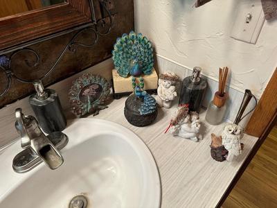VINTAGE DREAMSICLES, PEACOCKS AND OTHER BATHROOM DECOR