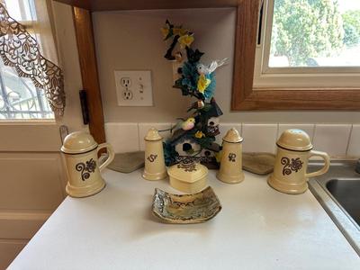 DECORATIVE BIRD HOUSE, PFALTZGRAFF PIECES & PAMPERED CHEF MOLDS