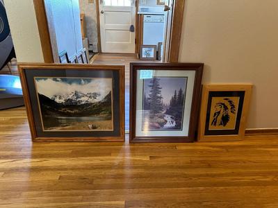 MAROON BELLS BY JP PACE, AND 2 OTHER FRAMED PICTURES