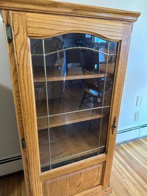 GLASS FRONT SHELVED CABINET