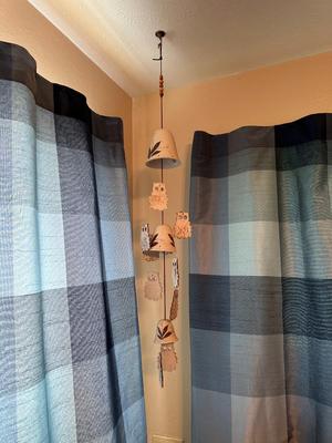 WALL DECOR AND WINDCHIME W/OWLS AND BELLS