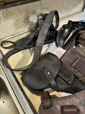 Vintage Leather Holster's Large Lot