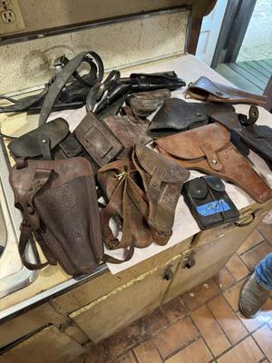 Vintage Leather Holster's Large Lot