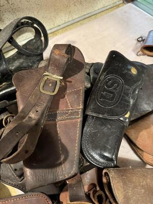 Vintage Leather Holster's Large Lot