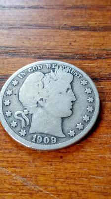LOT 57 - 1909 BARBER HALF DOLLAR
