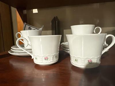 Franconia Pirouette cups and saucers