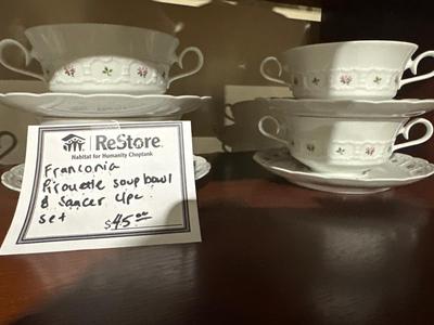 Franconia soup bowls and saucers