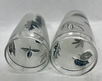 Pair of Libby Silver Leaves Juice Glasses