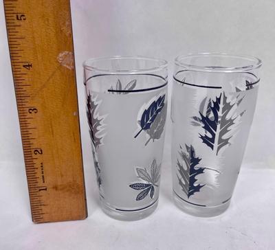 Pair of Libby Silver Leaves Juice Glasses