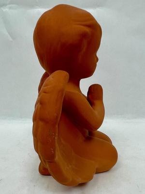 Terra Cotta Kneeling Cherub Angel