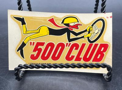 Vintage 500 Club Automotive Equipment Sticker