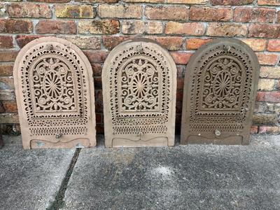 Antique Cast Iron Fireplace Covers
