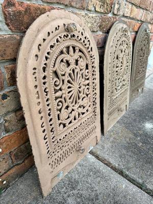 Antique Cast Iron Fireplace Covers