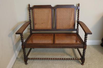 Antique Barley Twist Cane Bench (see description)