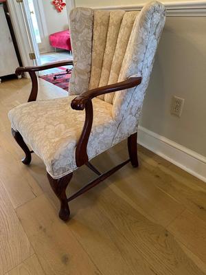 Vintage Upholstered Open Arm Chair