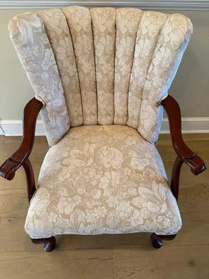 Vintage Upholstered Open Arm Chair