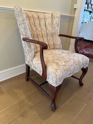 Vintage Upholstered Open Arm Chair